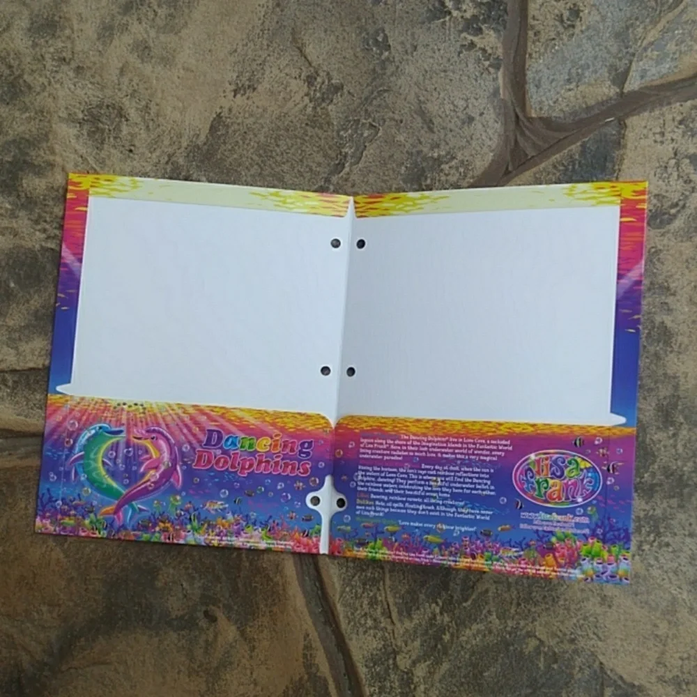 Lisa Frank Folder Dancing Dolphins